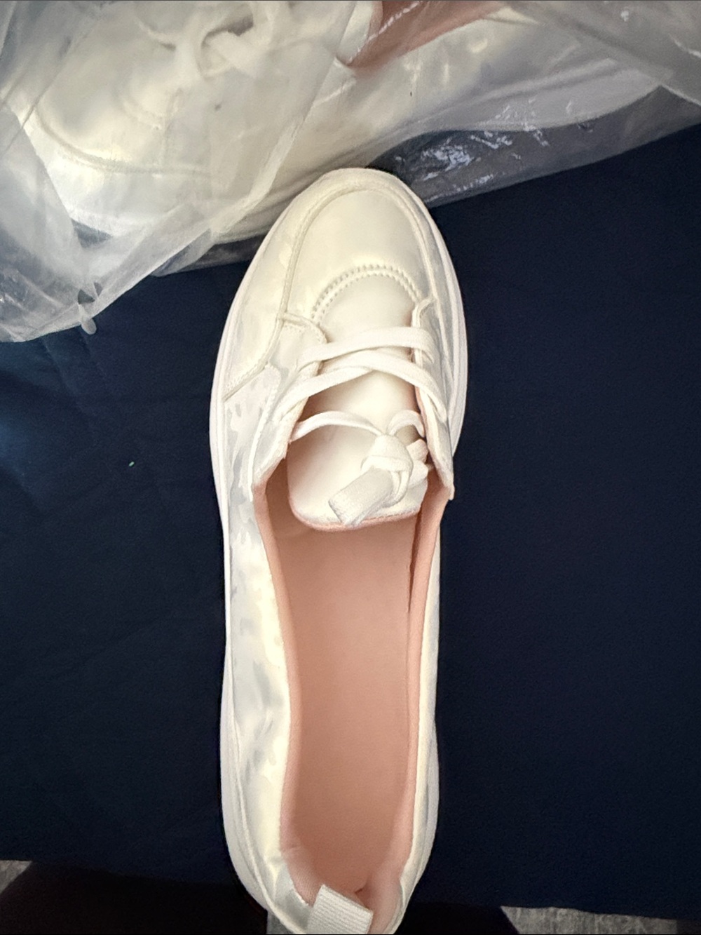 SHEIN White Slip-On Loafer Flats